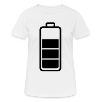 low battery - Women's Breathable T-Shirt - white - Front - AI Model Female 172 dark (172cm)