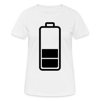 low battery - Women's Breathable T-Shirt - white - Front - AI Model Female 172 dark (172cm)