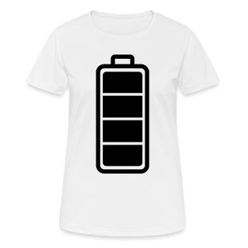 low battery - Women's Breathable T-Shirt - white - Front - AI Model Female 172 dark (172cm)