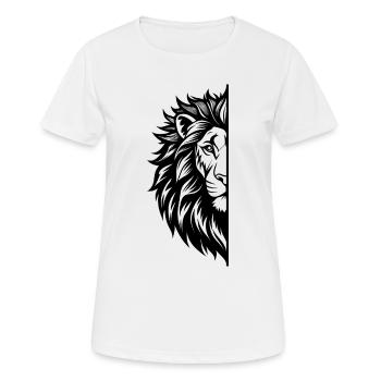Visage de Lion - T-shirt respirant Femme - blanc - Devant - AI Model Female 172 dark (172cm)