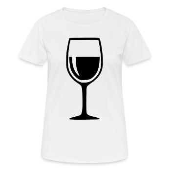 Verre de vin Cadeau de vin Black Grapevine - T-shirt respirant Femme - blanc - Devant - AI Model Female 172 dark (172cm)