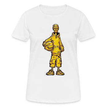 Basket-ball sports - T-shirt respirant Femme - blanc - Devant - AI Model Female 172 dark (172cm)