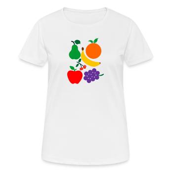 Obst - Frauen T-Shirt atmungsaktiv - Weiß - Vorne - AI Model Female 172 dark (172cm)
