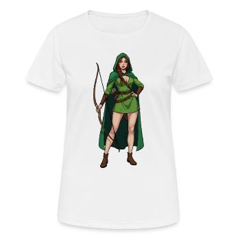 Robin Hood wife - Women's Breathable T-Shirt - white - Front - AI Model Female 172 dark (172cm)