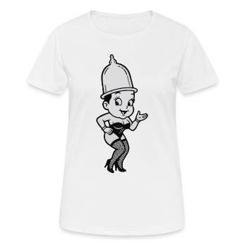 Silhouette Pin-up Burlesque Rétro - T-shirt respirant Femme - blanc - Devant - AI Model Female 172 dark (172cm)