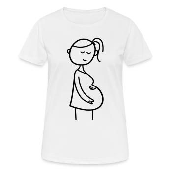 pregnant woman - Women's Breathable T-Shirt - white - Front - AI Model Female 172 dark (172cm)