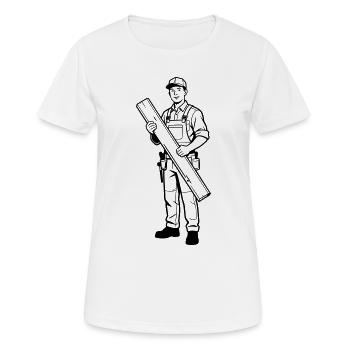Zimmermann - Frauen T-Shirt atmungsaktiv - Weiß - Vorne - AI Model Female 172 dark (172cm)