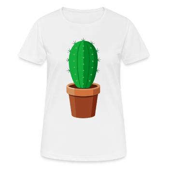 cactus - Women's Breathable T-Shirt - white - Front - AI Model Female 172 dark (172cm)