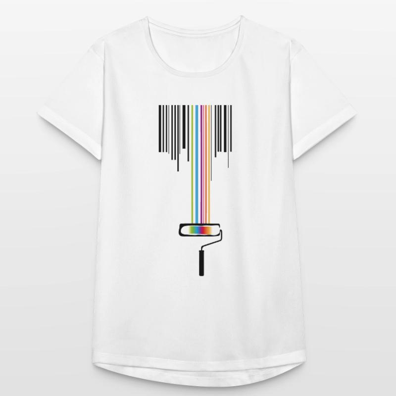 A paint roller with a bar code Women's Breathable T-Shirt