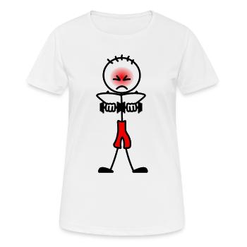 Gewichtheber Bodybuilding Gewichte - Frauen T-Shirt atmungsaktiv - Weiß - Vorne - AI Model Female 172 dark (172cm)