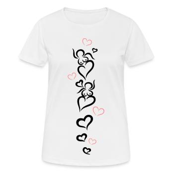 Petites mamans avec beaucoup de coeurs. - T-shirt respirant Femme - blanc - Devant - AI Model Female 172 dark (172cm)