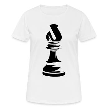 bishop bishop figure chess chess symbol vector - Women's Breathable T-Shirt - white - Front - AI Model Female 172 dark (172cm)
