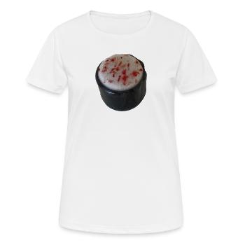 Rouleau de SUSHI - T-shirt respirant Femme - blanc - Devant - AI Model Female 172 dark (172cm)
