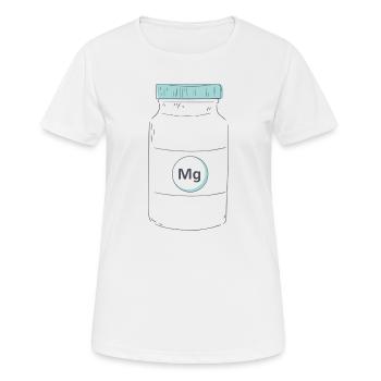 Nahrungsergänzung Magnesium Protein - Frauen T-Shirt atmungsaktiv - Weiß - Vorne - AI Model Female 172 dark (172cm)