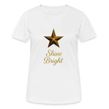 Éclat de l’étoile dorée - T-shirt respirant Femme - blanc - Devant - AI Model Female 172 dark (172cm)