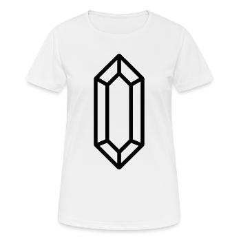 cristal de quartz - T-shirt respirant Femme - blanc - Devant - AI Model Female 172 dark (172cm)