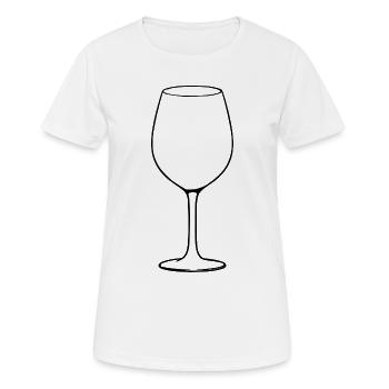 Wein Weinglas Rotwein Weintrinker Geschenk - Frauen T-Shirt atmungsaktiv - Weiß - Vorne - AI Model Female 172 dark (172cm)