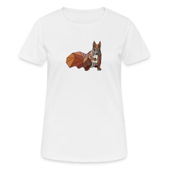 Eichhörnchen blanko - Frauen T-Shirt atmungsaktiv - Weiß - Vorne - AI Model Female 172 dark (172cm)