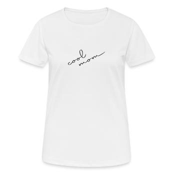 Love Mom Minimalist Line Heart Mama Shirt - Women's Breathable T-Shirt - white - Front - AI Model Female 172 dark (172cm)