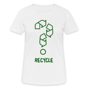 Recycle - Women's Breathable T-Shirt - white - Front - AI Model Female 172 dark (172cm)