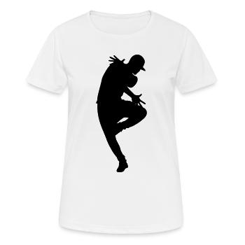 Silhouette B-Boy – Flowdance Flow - T-shirt respirant Femme - blanc - Devant - AI Model Female 172 dark (172cm)