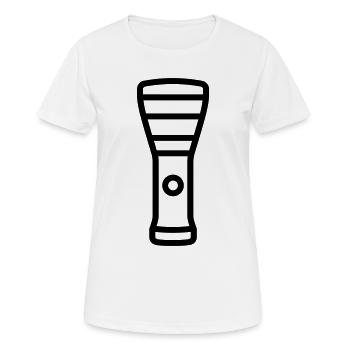 lampe torche - T-shirt respirant Femme - blanc - Devant - AI Model Female 172 dark (172cm)