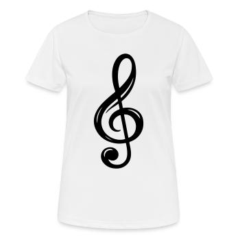 clef symbol - Women's Breathable T-Shirt - white - Front - AI Model Female 172 dark (172cm)