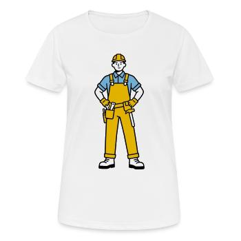 Handwerker - Frauen T-Shirt atmungsaktiv - Weiß - Vorne - AI Model Female 172 dark (172cm)
