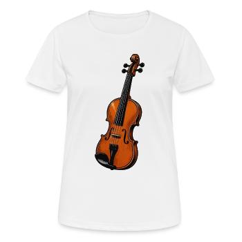 Illustration de violon orchestral - T-shirt respirant Femme - blanc - Devant - AI Model Female 172 dark (172cm)