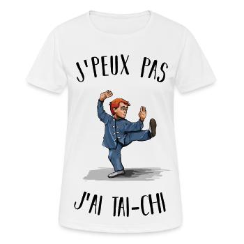 Ich kann nicht Tai Chi haben - Frauen T-Shirt atmungsaktiv - Weiß - Vorne - AI Model Female 172 dark (172cm)
