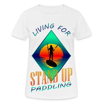 Stand Up Paddling - Women's Breathable T-Shirt - white - Front - AI Model Female 172 dark (172cm)