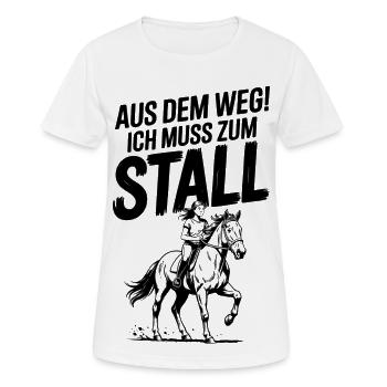 Cheval, équitation, cavalier, propriétaire de cheval, sport équestre - T-shirt respirant Femme - blanc - Devant - AI Model Female 172 dark (172cm)