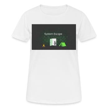 Évasion du système - T-shirt respirant Femme - blanc - Devant - AI Model Female 172 dark (172cm)