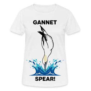 Nördliche Tölpel-Meer-Meer-Speer-Göre - Frauen T-Shirt atmungsaktiv - Weiß - Vorne - AI Model Female 172 dark (172cm)