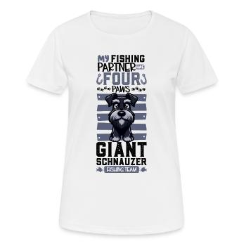 Angeln und Riesenschnauzer - Frauen T-Shirt atmungsaktiv - Weiß - Vorne - AI Model Female 172 dark (172cm)