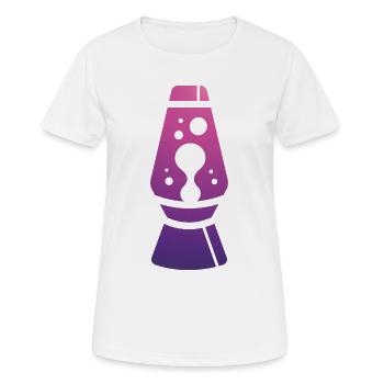 Lampe à lave violette - T-shirt respirant Femme - blanc - Devant - AI Model Female 172 dark (172cm)