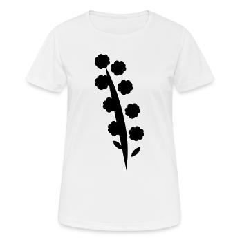 Blume - Frauen T-Shirt atmungsaktiv - Weiß - Vorne - AI Model Female 172 dark (172cm)