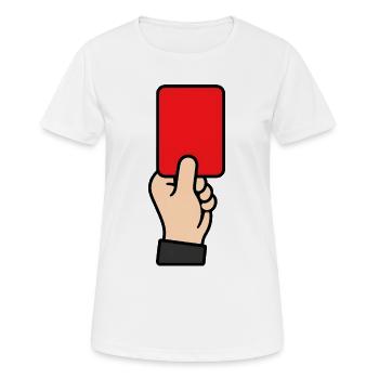 Rote Karte Schiedsrichter – Fussball Icon Vektor - Frauen T-Shirt atmungsaktiv - Weiß - Vorne - AI Model Female 172 dark (172cm)