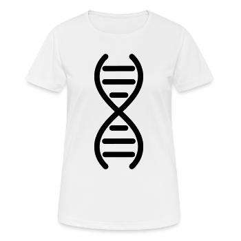 DNA-DNA-Doppelhelix - Frauen T-Shirt atmungsaktiv - Weiß - Vorne - AI Model Female 172 dark (172cm)