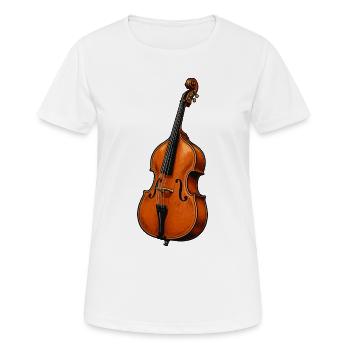 Contrebasse - T-shirt respirant Femme - blanc - Devant - AI Model Female 172 dark (172cm)