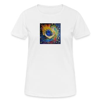 Erdenhüterin im Farbenzauber - Frauen T-Shirt atmungsaktiv - Weiß - Vorne - AI Model Female 172 dark (172cm)
