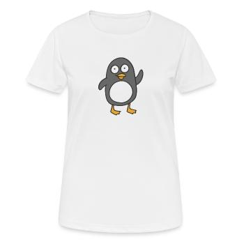 manchot - T-shirt respirant Femme - blanc - Devant - AI Model Female 172 dark (172cm)