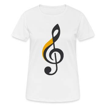 Symbole de la clé de sol - T-shirt respirant Femme - blanc - Devant - AI Model Female 172 dark (172cm)