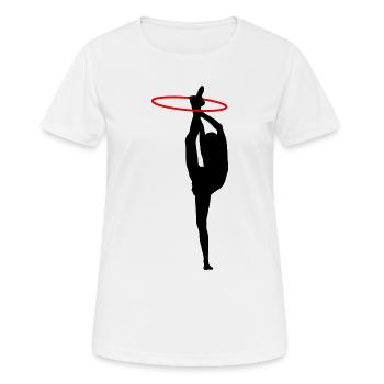 Gymnastik - Frauen T-Shirt atmungsaktiv - Weiß - Vorne - AI Model Female 172 dark (172cm)