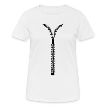 Fermeture éclair - T-shirt respirant Femme - blanc - Devant - AI Model Female 172 dark (172cm)