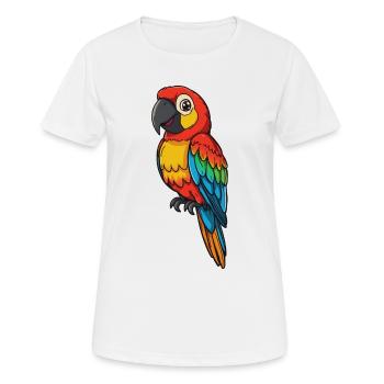 Illustration colorée de perroquet - T-shirt respirant Femme - blanc - Devant - AI Model Female 172 dark (172cm)