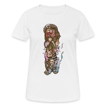 Anubis, der Gott des alten Ägypten - Frauen T-Shirt atmungsaktiv - Weiß - Vorne - AI Model Female 172 dark (172cm)