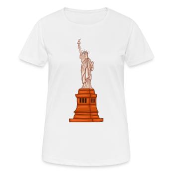 Dress up in the Charm of Paris, the Eiffel Tower - Women's Breathable T-Shirt - white - Front - AI Model Female 172 dark (172cm)