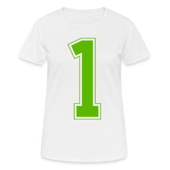 z1b - Frauen T-Shirt atmungsaktiv - Weiß - Vorne - AI Model Female 172 dark (172cm)