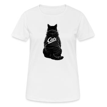 Cats - T-shirt respirant Femme - blanc - Devant - AI Model Female 172 dark (172cm)
